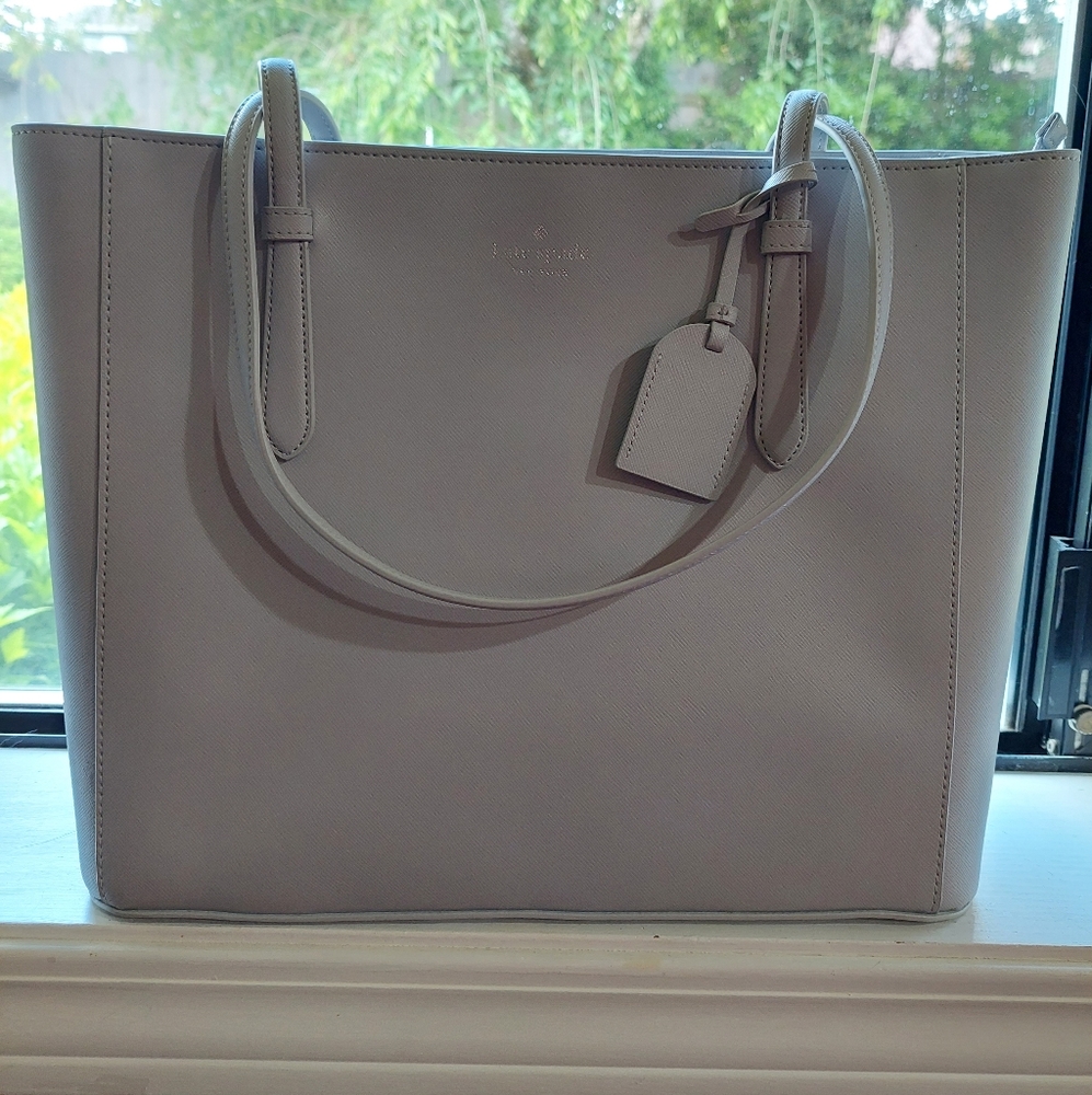 Kate Spade Schuyler Tote Light Gray NWT